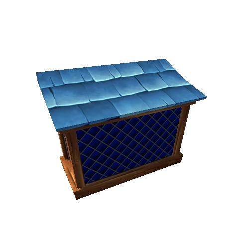 Balcony Rectangular 2 (Dark) (Blue Roof)